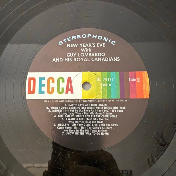 New Years Eve with Guy Lombardo Royal Canadians DL 74177 Decca Records - Picture 8 of 8